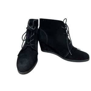Madden Girl Women's Black Wedge Ankle Boots, Size 9